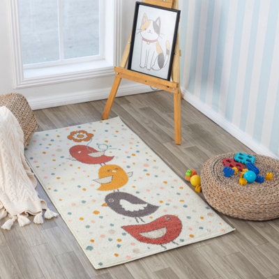 Modern Rug, Animal Pictorial Stain Resistant Easy to Clean Rug For Living Room, Dining Room, Bedroom