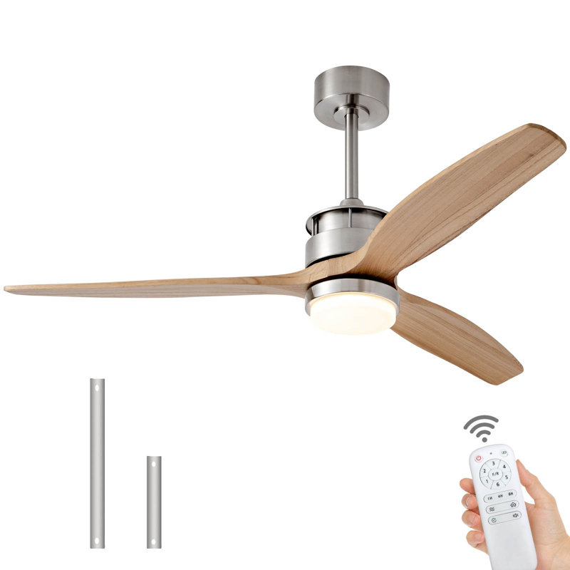 Ventilateurs de plafond avec lumières, Blanc, 180 tr / min, Bois naturel