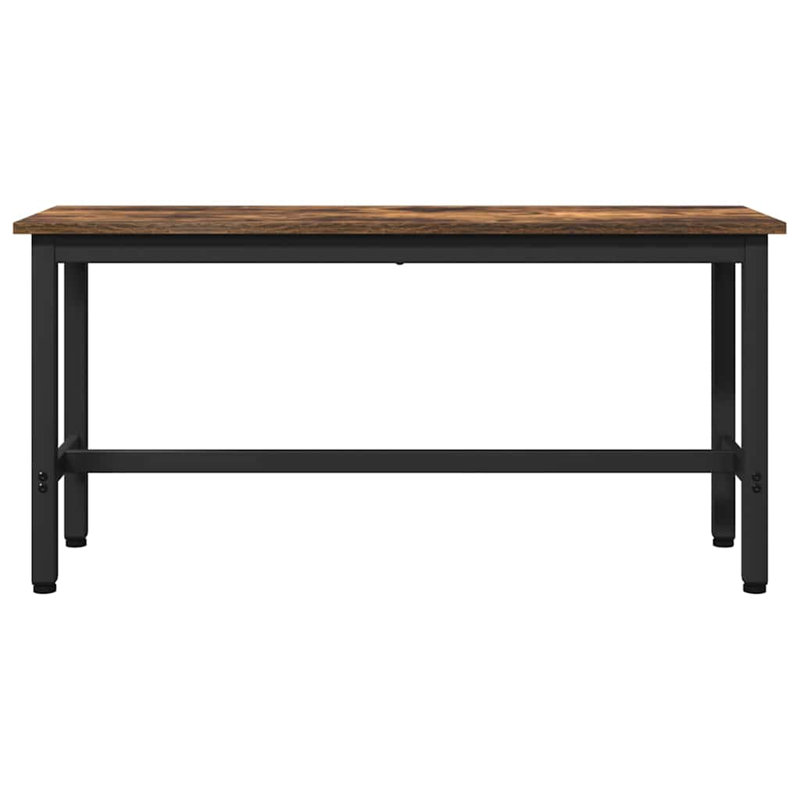Upholstered Bench, Smoked Oak