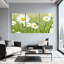«Daisy and Dragonfly Nature Scene», ensemble de 3 reproductions d'art sur toile tendues sur toile-594038789