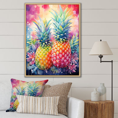 Impression sur toile «Bountorable Sunfills Pinapple Tropics I»