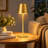 Gold Rechargeable Cordless Table Lamp with Touch Control and 3 Color Modes
