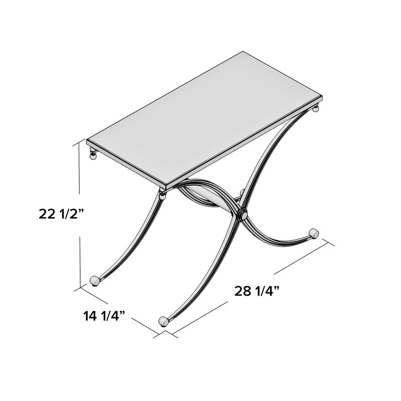 Todmorden Cross Legs End Table