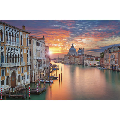Grand Canal In Venice by RudyBalasko - Wrapped Canvas Print