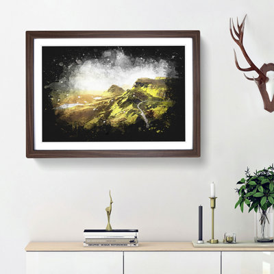 Road Through The Isle Of Skye In Scotland - Picture Frame Graphic Art