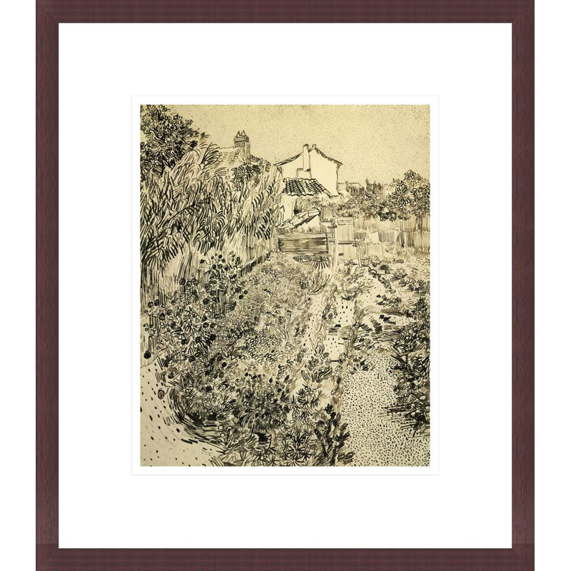 «The Flower Garden» par Vincent van Gogh, impression giclée encadrée, H 15,74 po x l 13,75 po