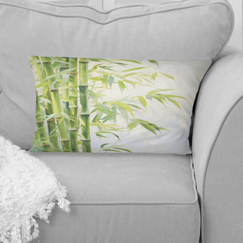 Bamboo Romantic Dream VI - Coussin décoratif imprimé en bambou