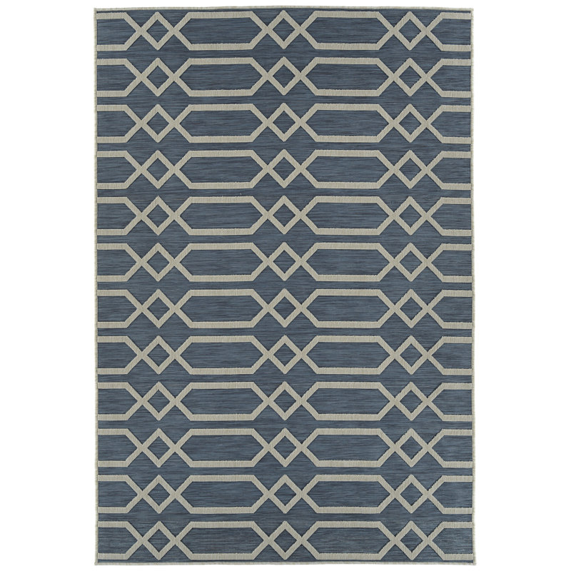 Contemporary, Transitional, Geometric, Textured, High-Low Cut & Loop Rectangle Area Rug, Rectangle 7'10" x 10'