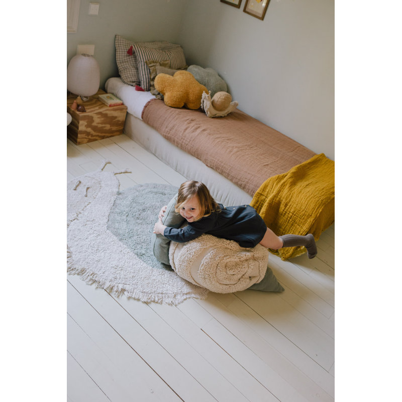 Washable Animal Cotton Rug Snail