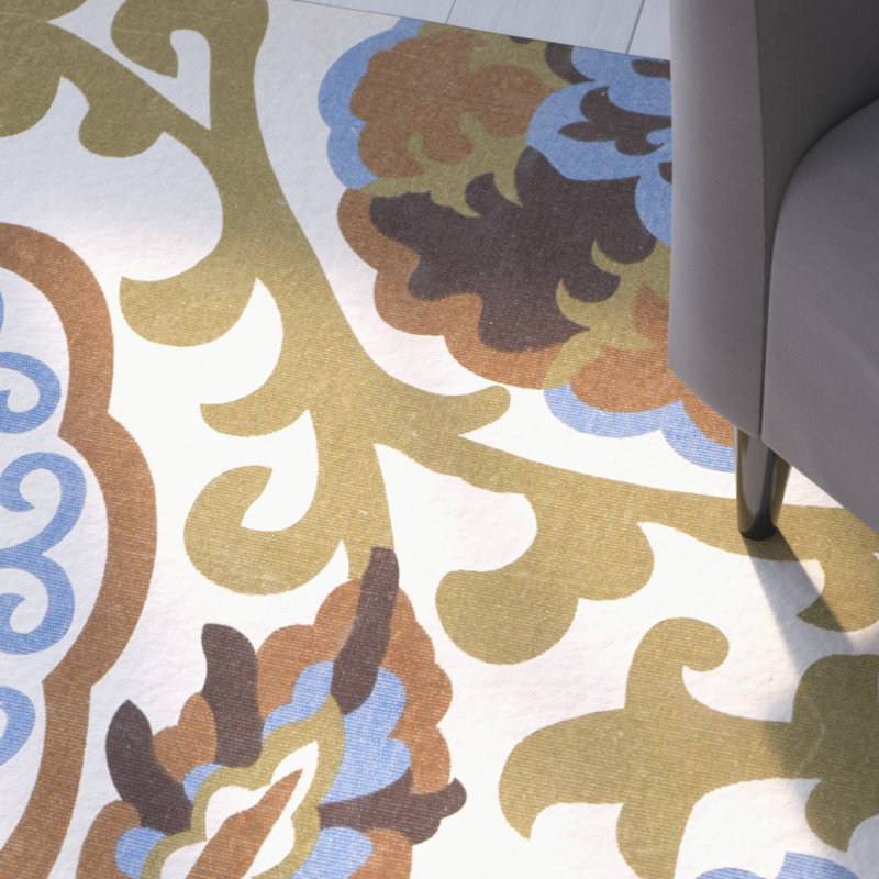 Tapis en coton tissé à la main Cedar Brook, Rectangle 2 pi 3 po x 3 pi 9 po