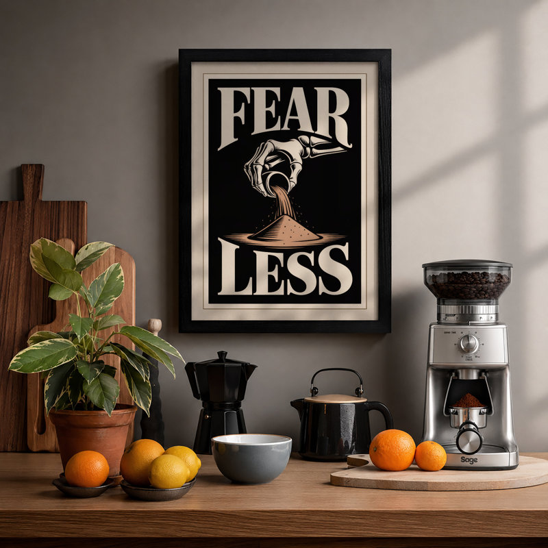 Fearless Typography - Print, A1 - 84.1 x 59.4 cm, Black