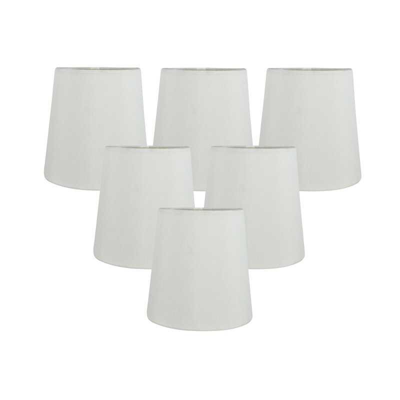 Abat-jour lustre en fausse soie Latitude Run, H 5 po x l 4 po x P 5 po, Coquille d'œuf