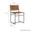 Chaise en cuir et métal Thatcher
