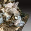 Barite véritable avec grappe de calcite