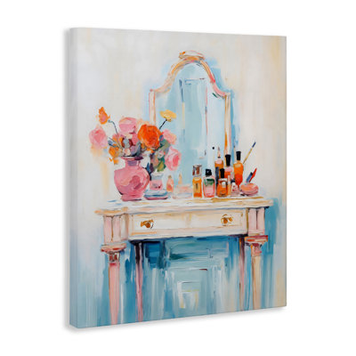 Vanity with Cosmetic Bottles Canvas, design by Creative Studio