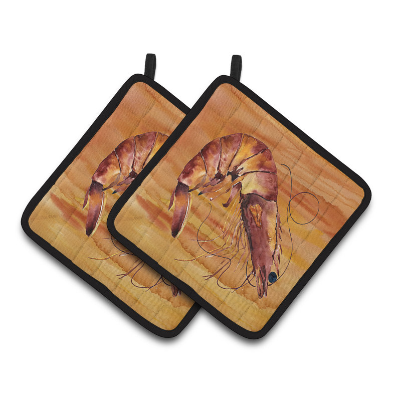 Longshore Tides Mercedes Polyester Potholder, Brown