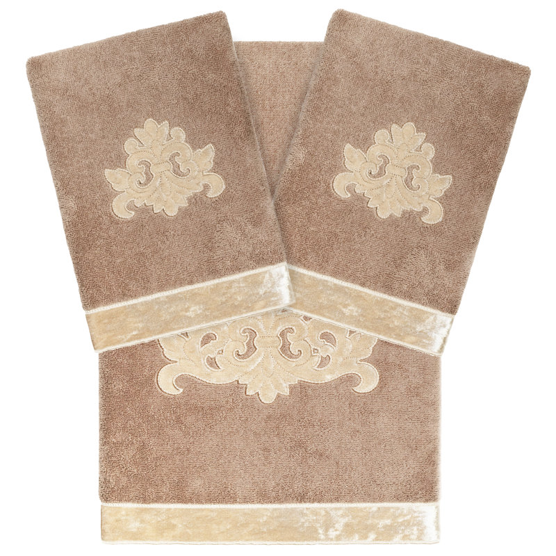 Ensemble de serviettes 3 pièces , Cacao