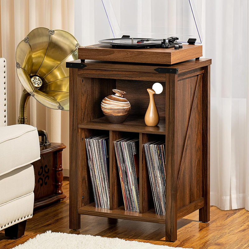 29.01 " H Media Shelves, Brown