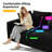 82.7" Upholstered Corduroy Sofa, 6 Piece No Assembly Required Sleeper Couch with Ottomans-386321054-376268998