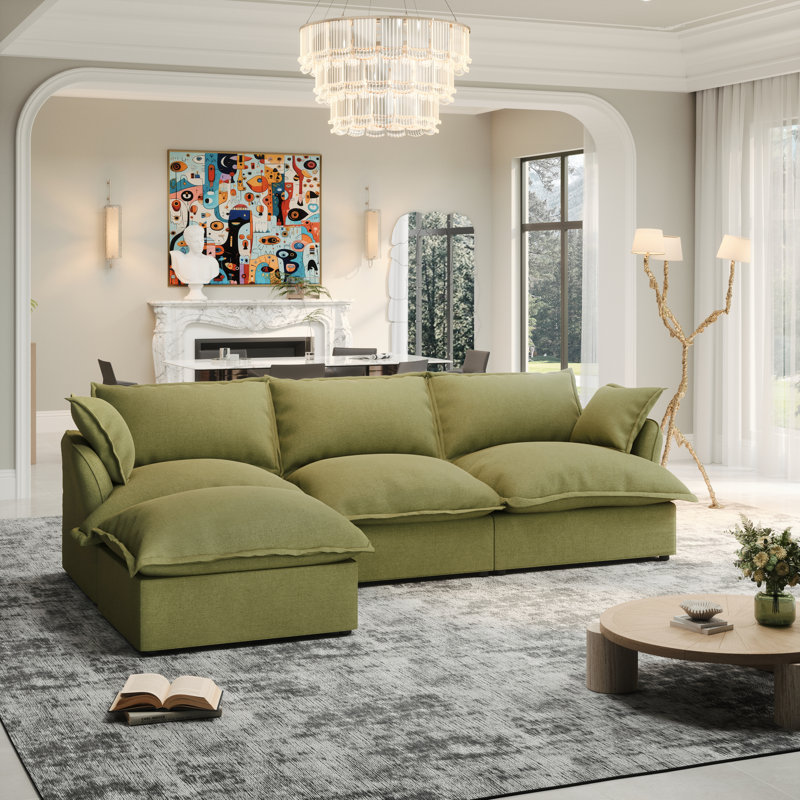 Canapé rembourré, canapé modulaire Cloud, Green
