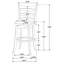 Chaise de bar pivotante en bois