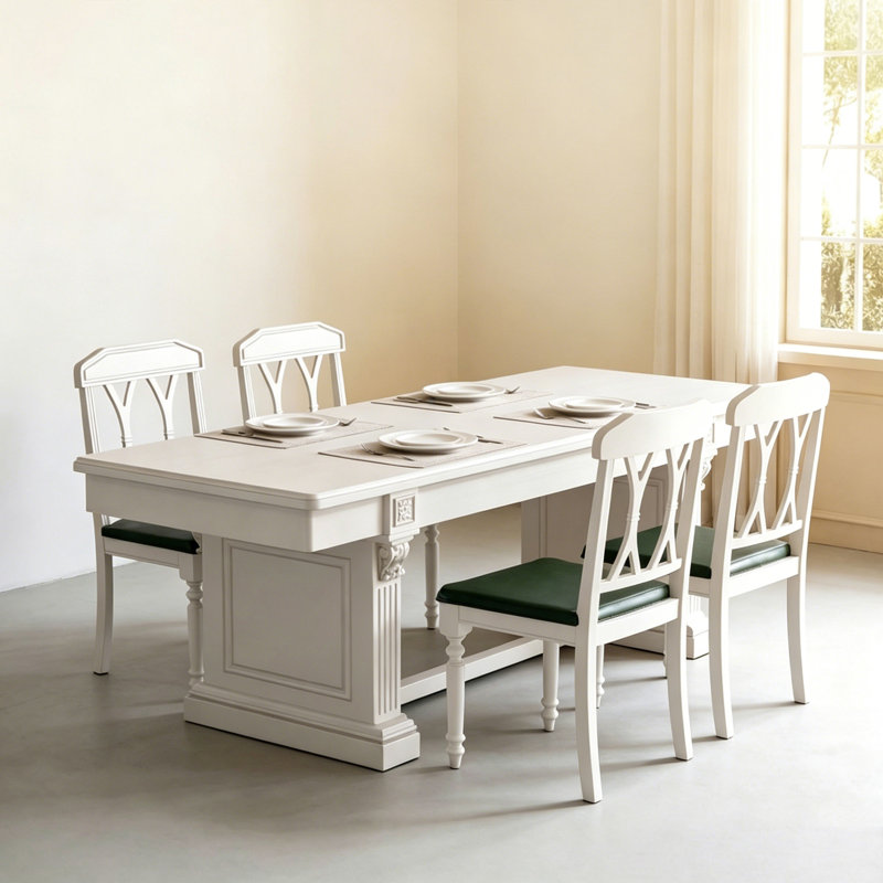 Grand grand bureau en bois massif sculpté rétro pour le salon, 29.53" H x 118.11" W x 39.37" D