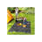 Outsunny Outdoor Patio Rug, Large Camping Carpet With Carrying Bag, 6' X 9' Waterproof Plastic Straw, Reversible, Black & Gray Geometric Wall-989675810
