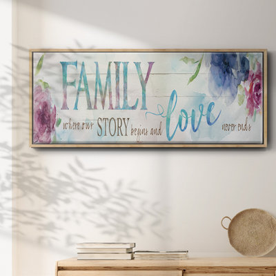 Family Love Story- Framed Canvas