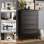 Commode 5 tiroirs avec finition noire-2100891985