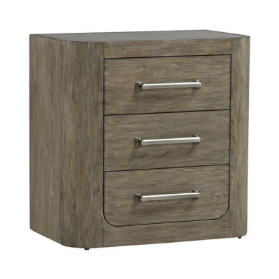 Shaly 3 Drawer Nightstand w/ Charging Station