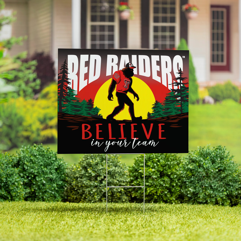 Texas Tech University Yard Sign, Bigfoot