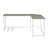 Bambina Gray & White Finish Computer Desk