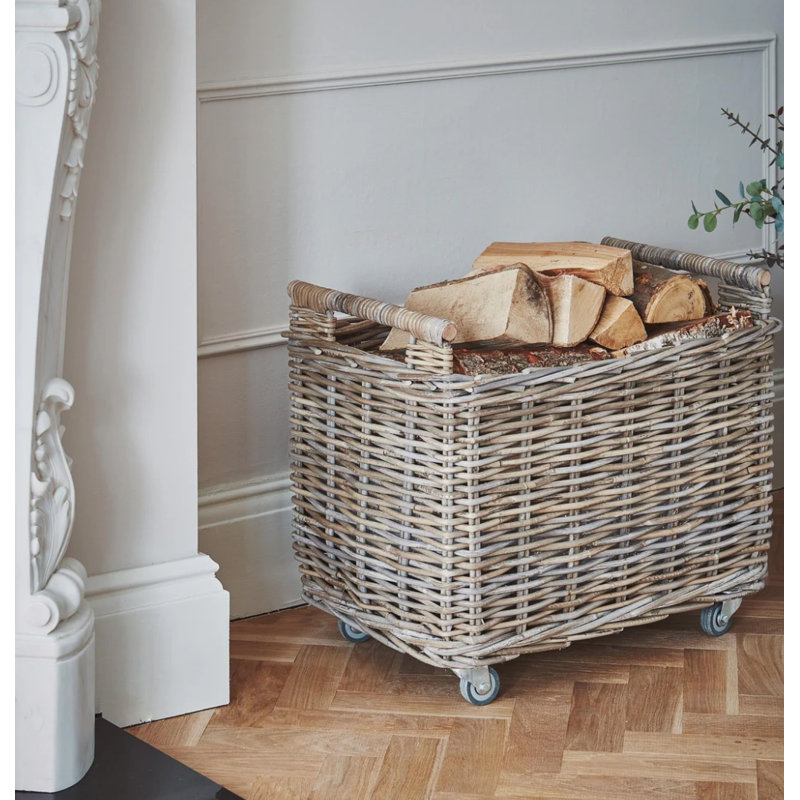 58cm W x 39cm D Wicker Log Store