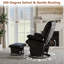 Fauteuil inclinable et oscillant pivotant à 360 ° avec repose-pieds-527609654