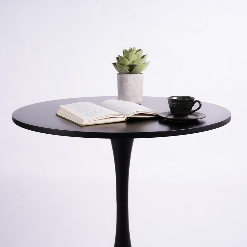 Table de salle à manger Blanco, Noir, H 29 po x L 31,5 po x l 31,5 po