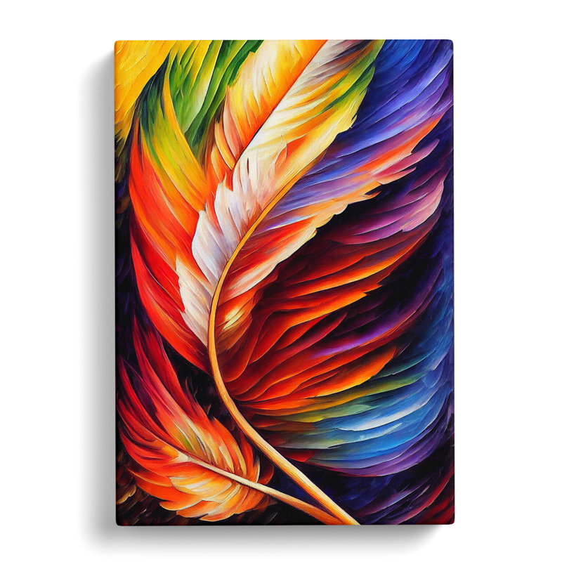 Beautiful Feathers No.4 - Wrapped Canvas Print, 60cm H x 40cm W x 3cm D