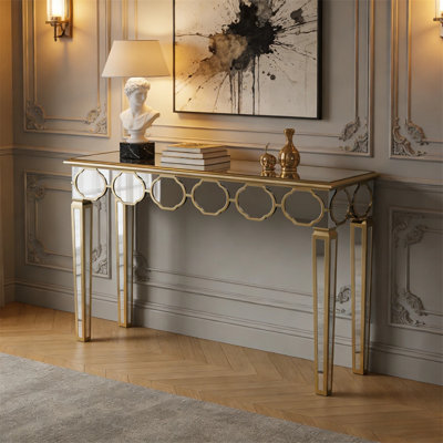 Jocqua 47.24'' Glass Top Console Table