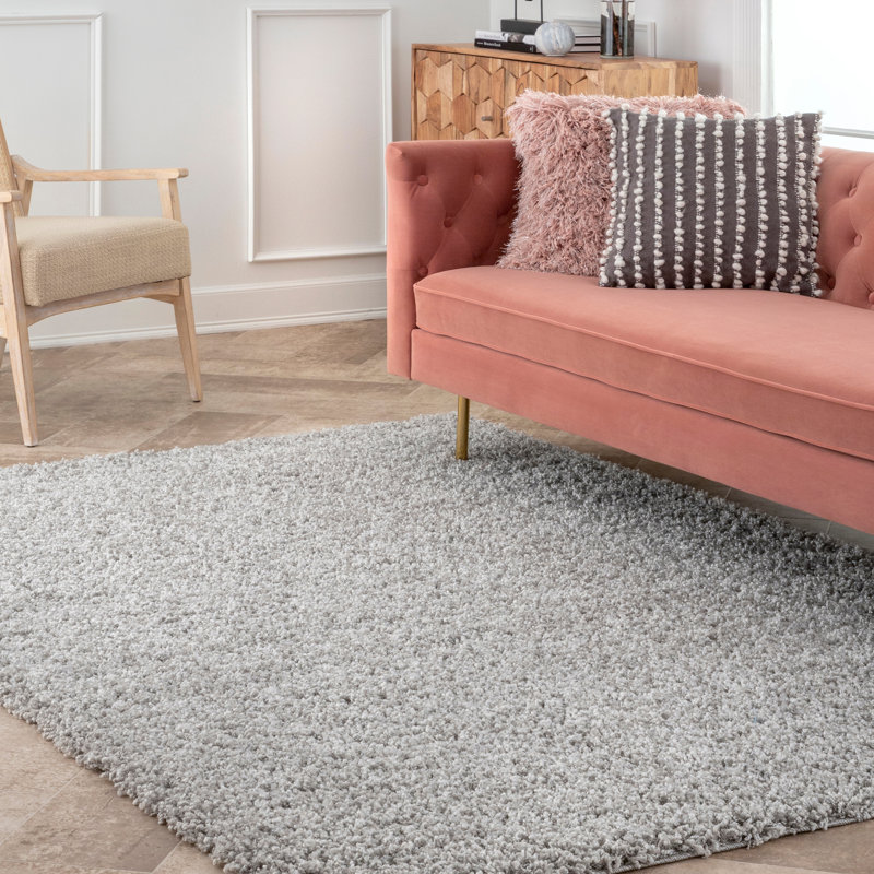 Janine Plush Shag Area Rug, Rectangle 6'7" x 9', 2" Ultra Plush