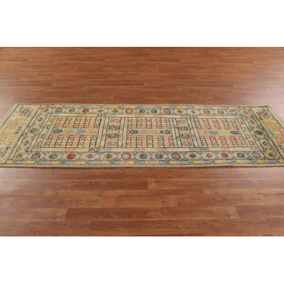 Geometric Traditional  Oriental Runner Rug 3x8