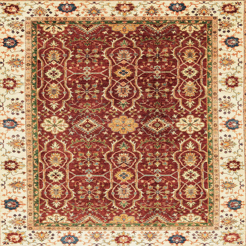 Abstract Indoor Rug, Square 4'