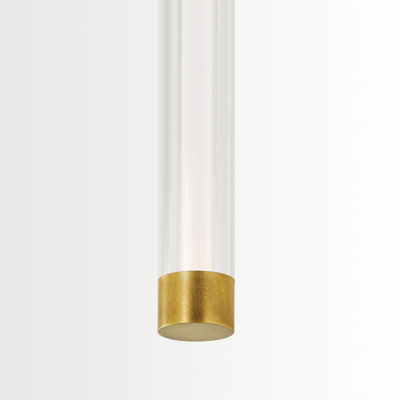 Phobos 2 - Light LED Armed Sconce, Natural Brass