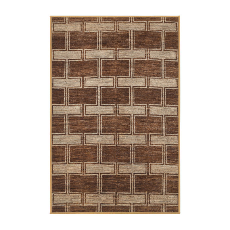 Tapis contemporain brun, Rectangle 7 pi x 10 pi