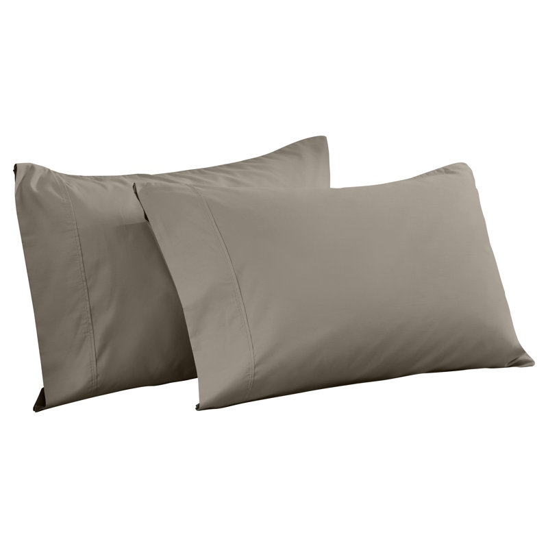 Ensemble de taies d'oreiller en mélange de coton 600 fils Superior, Très grand lit, Gris