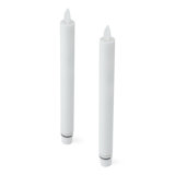 Set of 2 Realistic LED Flame Technology Wax Taper with Blow Out Feature, 10 Inch