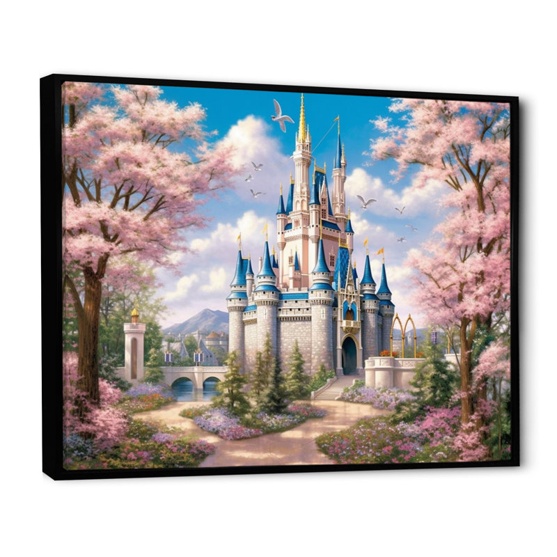 «Enchantment Of Castles - Castles», reproduction sur toile encadrée, H 30 po x l 40 po x P 1,5 po, Cadre flottant noir