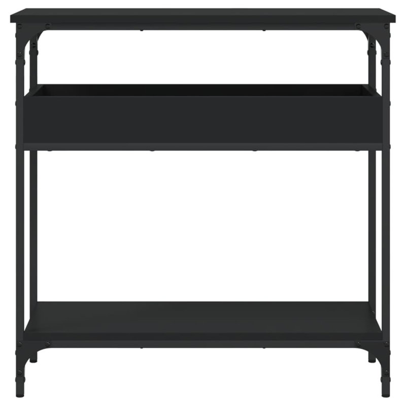 Wareesha Console Table, Smoked Oak, 29.5" H x 29.5" W x 11.4" D 