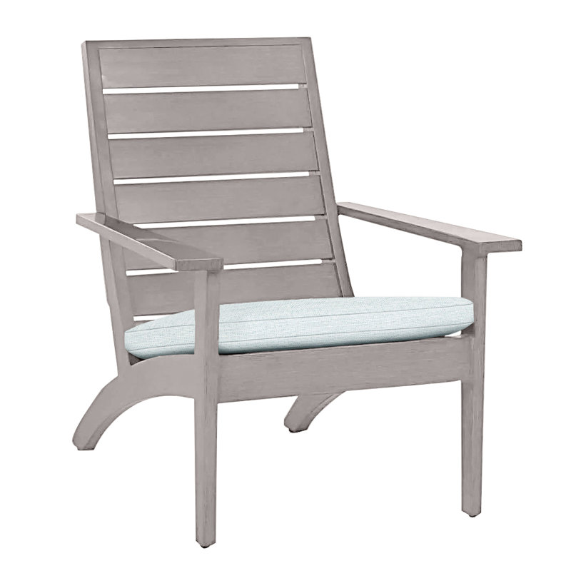Kennebunkport Aluminum Adirondack Chair - Oyster, Oyster, No Welt, Paper Sky