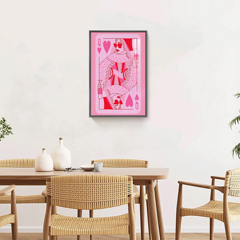 Funk art encadré sur toile, Cadre noir, H 24 po x l 16 po x P 1,34 po