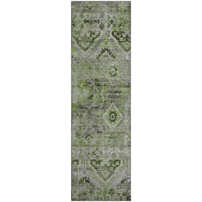 Premium Machine Washable Varasteh AMF1664 Global Rug, Runner 2'3" x 7'6"