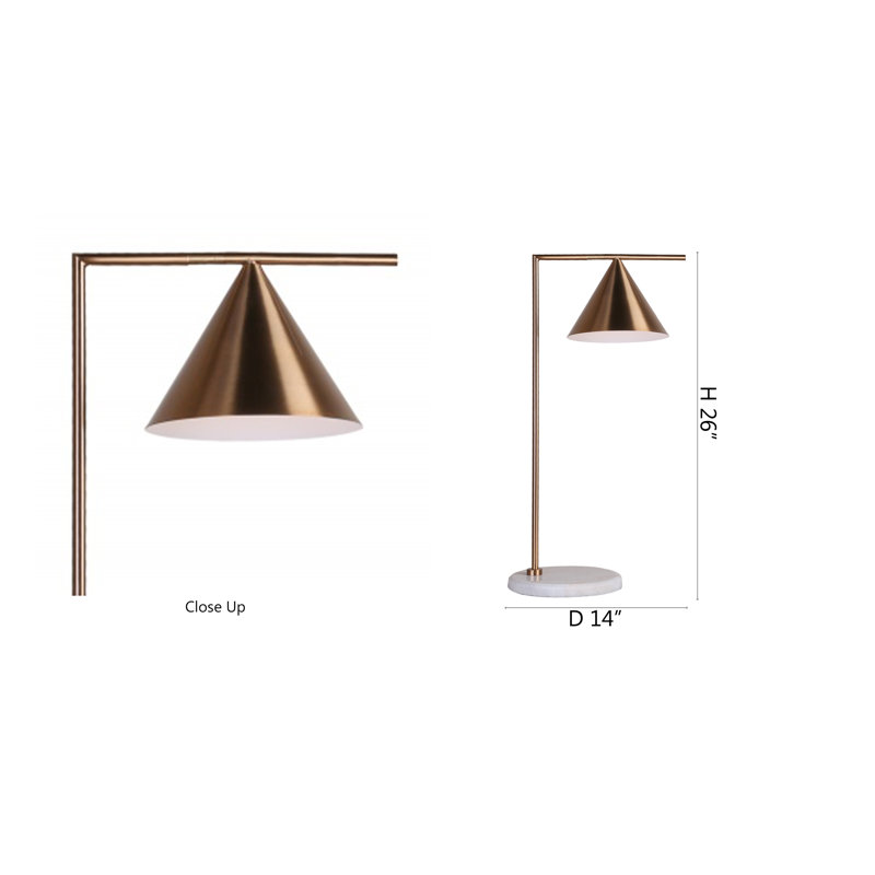 Lampe de table 1 lumière Baldridge avec base et abat-jour Baldridge